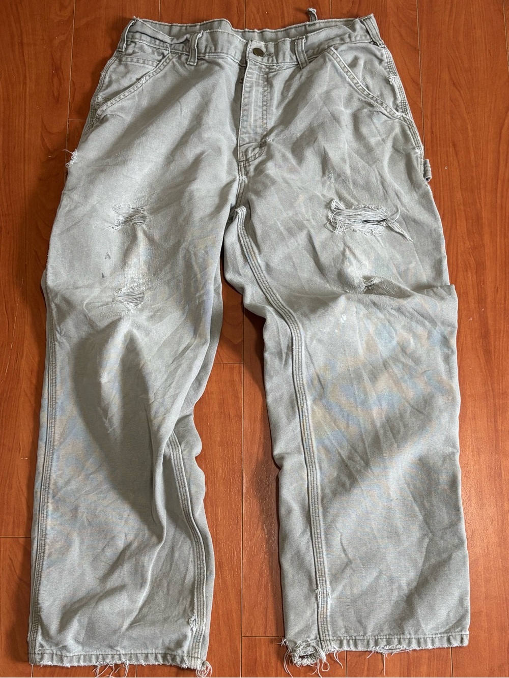 Carhartt 31x30 Light Grey Carpenter Pants